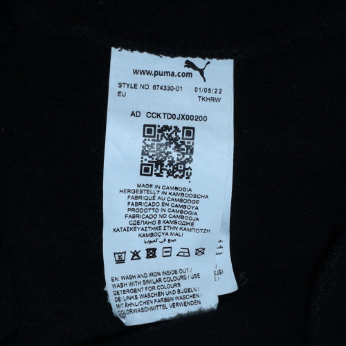 Puma Men's Black Pullover Hoodie L Sports Fleece Logo Sweatshirt
