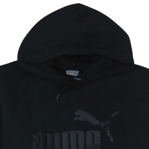 Puma Men's Black Pullover Hoodie L Sports Fleece Logo Sweatshirt