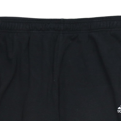 Adidas Men's Black XL Joggers with Elastic Waist and Logo