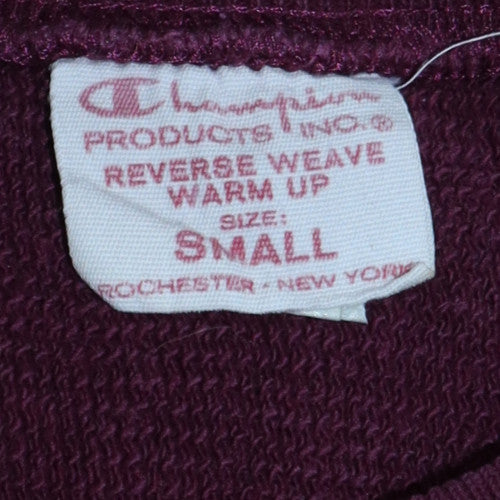 Champion Women’s Burgundy Reverse Weave Sweatshirt Small Crew Neck Cotton