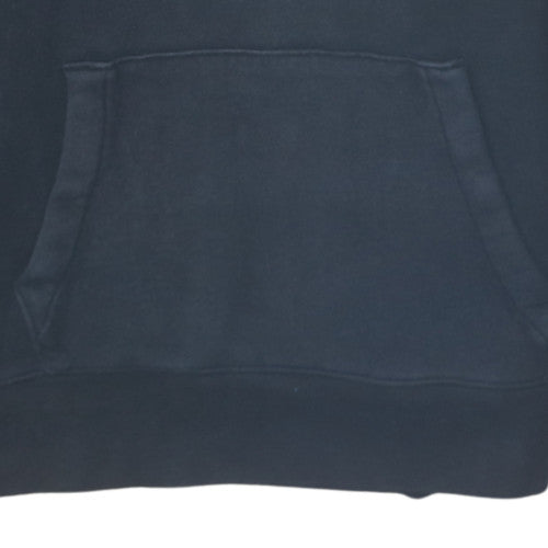 Hollister Mens Black Pullover Hoodie Medium Logo Embroidered Fleece
