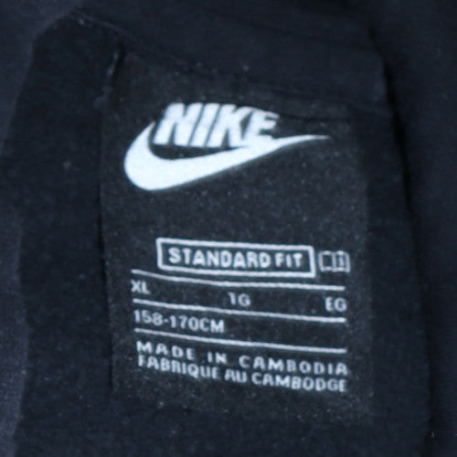 Nike Boys Black Pullover Hoodie XL 158-170cm Standard Fit Fleece Sweatshirt