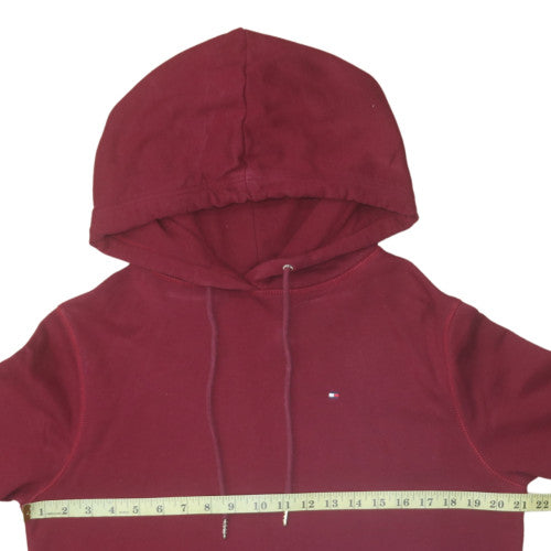 Tommy Hilfiger Men's Red Pullover Hoodie Cotton Medium