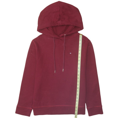 Tommy Hilfiger Men's Red Pullover Hoodie Cotton Medium
