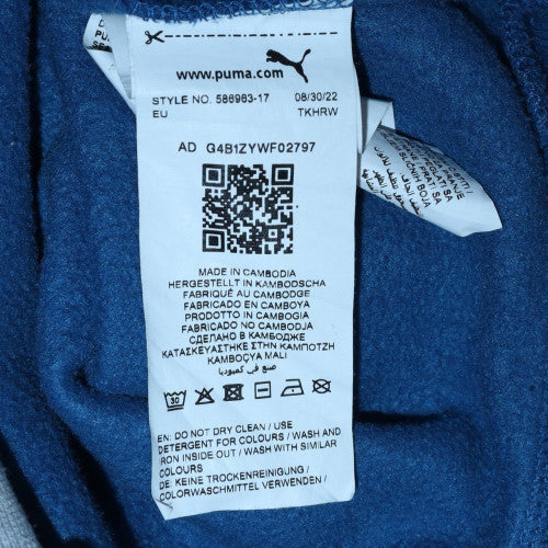 Puma Boys Blue Crew Neck Pullover Sweatshirt 13-14 Years Fleece Logo