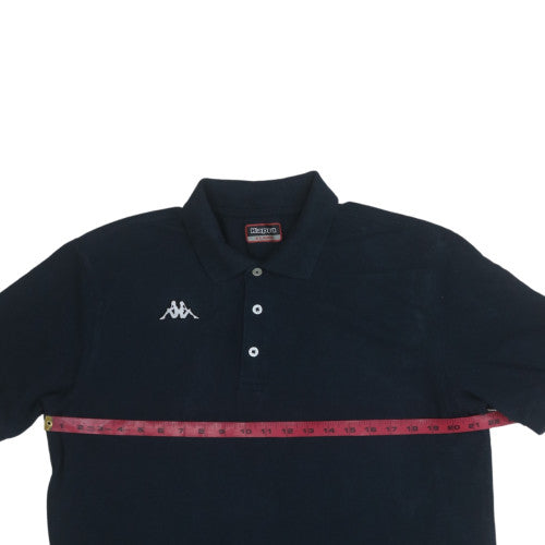 Kappa Men's Black XL Polo Shirt Cotton Classic Fit Short Sleeve