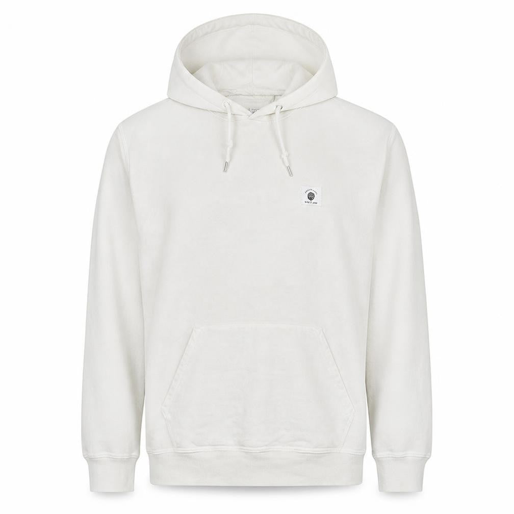 Quiksilver Men's White Pullover Hoodie L Cotton Logo