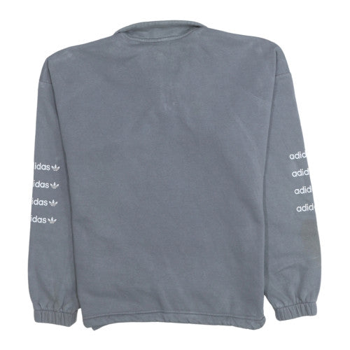 Adidas Womens Grey 1/4 Zip Pullover Sweatshirt Size 8