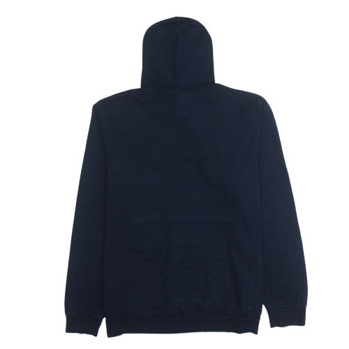 Adidas Mens Navy Blue Pullover Hoodie XL Fleece Cotton Blend