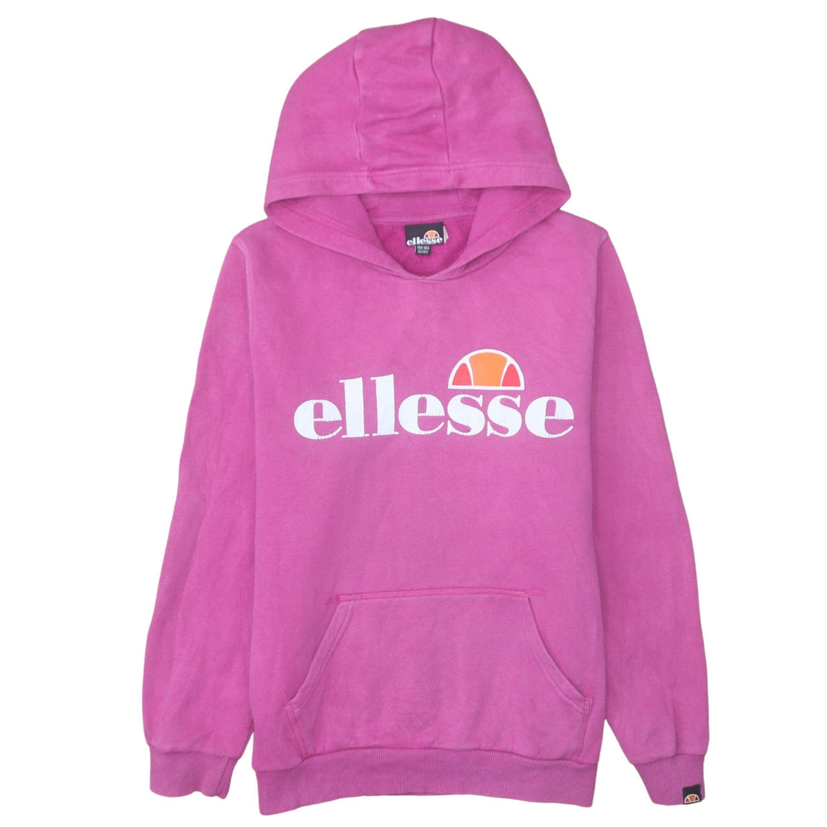 Ellesse Girls Pink Pullover Hoodie 13-14 Years Cotton Blend Logo Sweatshirt