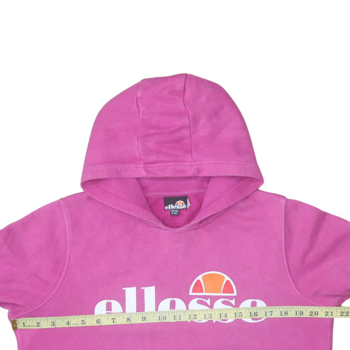 Ellesse Girls Pink Pullover Hoodie 13-14 Years Cotton Blend Logo Sweatshirt