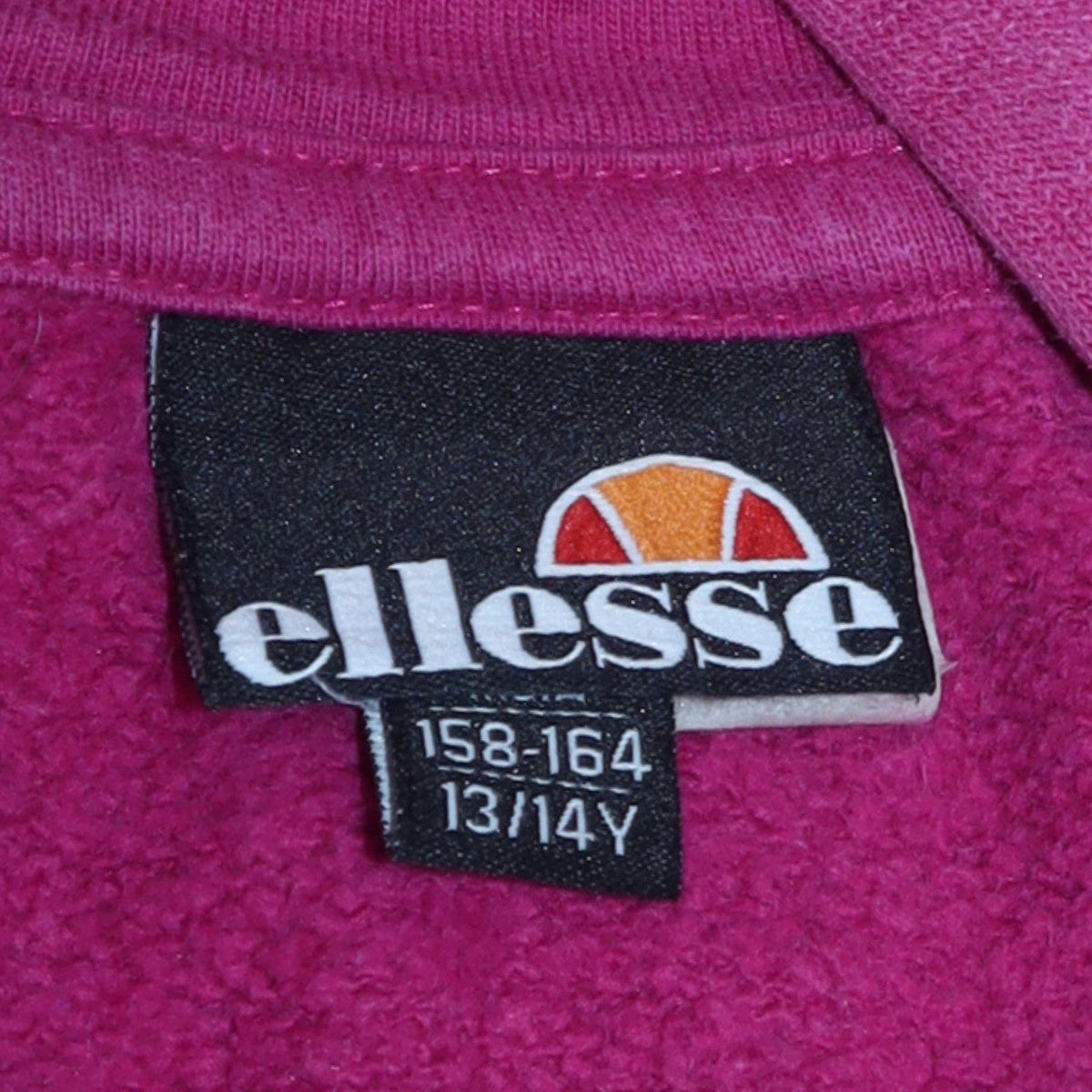 Ellesse Girls Pink Pullover Hoodie 13-14 Years Cotton Blend Logo Sweatshirt