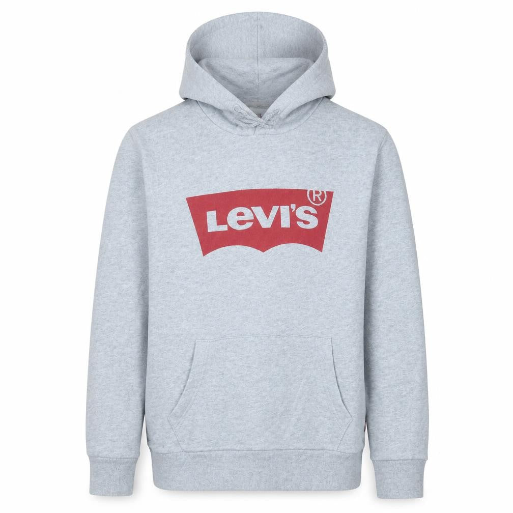 Levi's Men's Grey Pullover Hoodie M Logo Graphic Sweatshirt