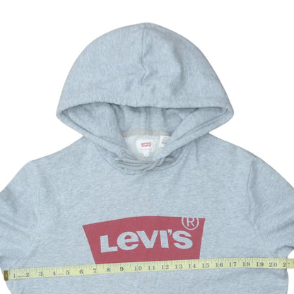 Levi's Men's Grey Pullover Hoodie M Logo Graphic Sweatshirt