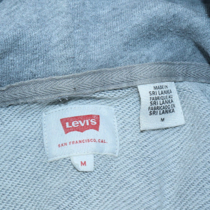 Levi's Men's Grey Pullover Hoodie M Logo Graphic Sweatshirt