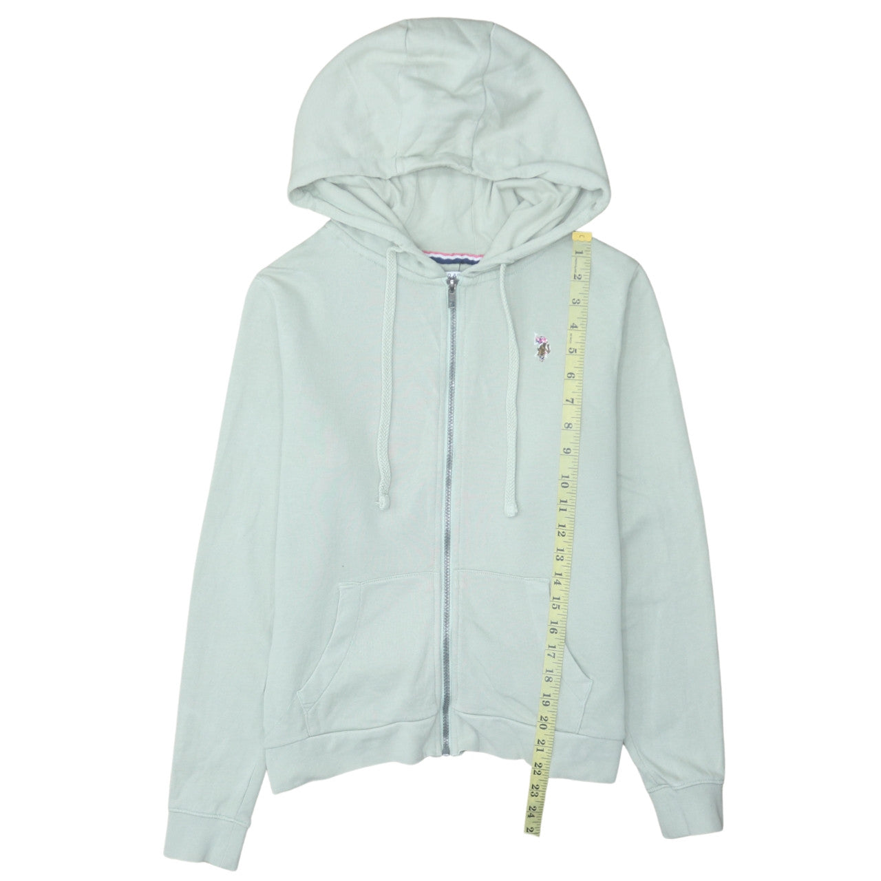 U.S. Polo Assn. Women Sage Full Zip Hoodie Size S Cotton Casual