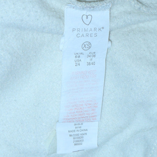 Disney Women Ivory Pullover Hoodie XS Mickey Design Primark Cares