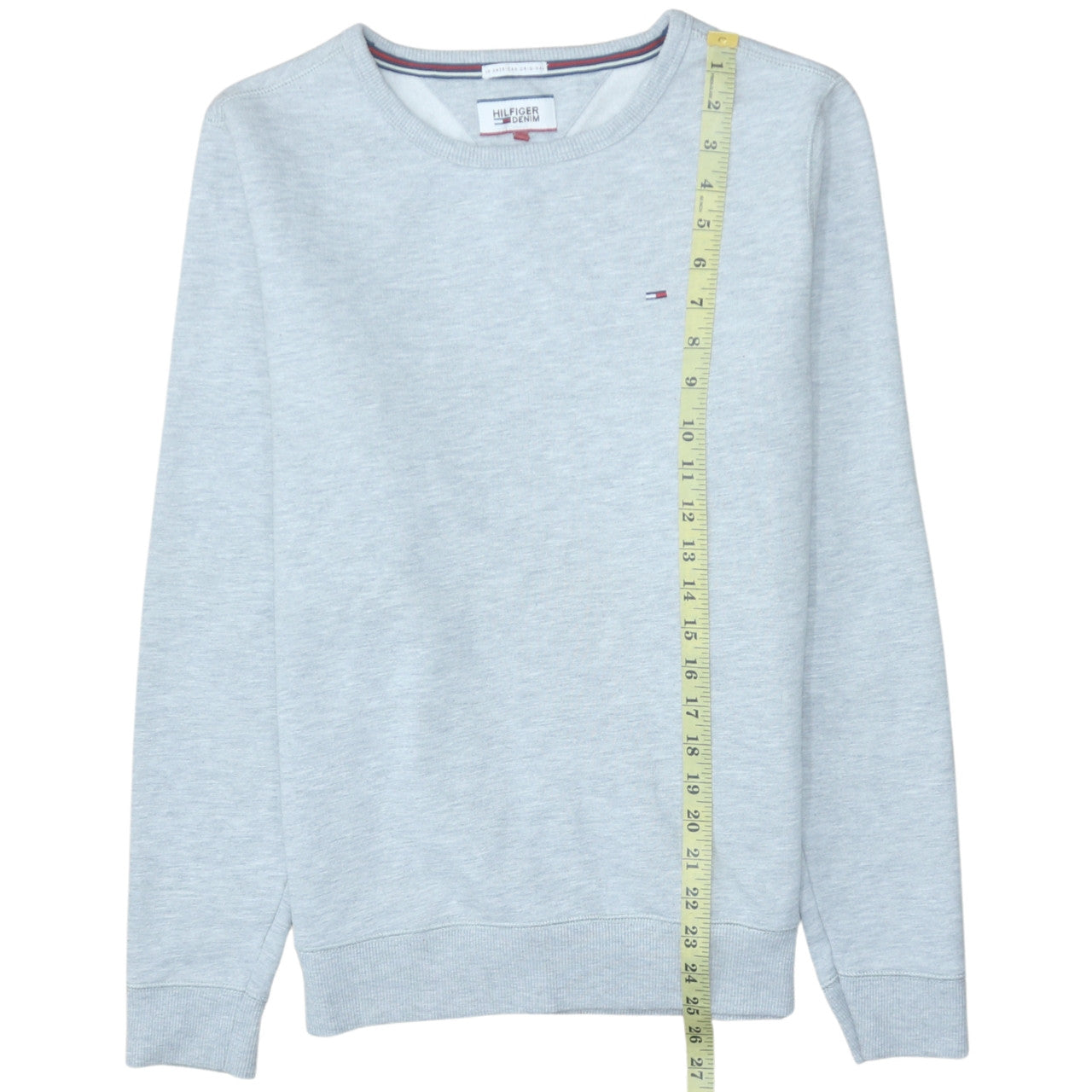 Tommy Hilfiger Men's Grey Crew Neck Cotton Pullover Sweatshirt M