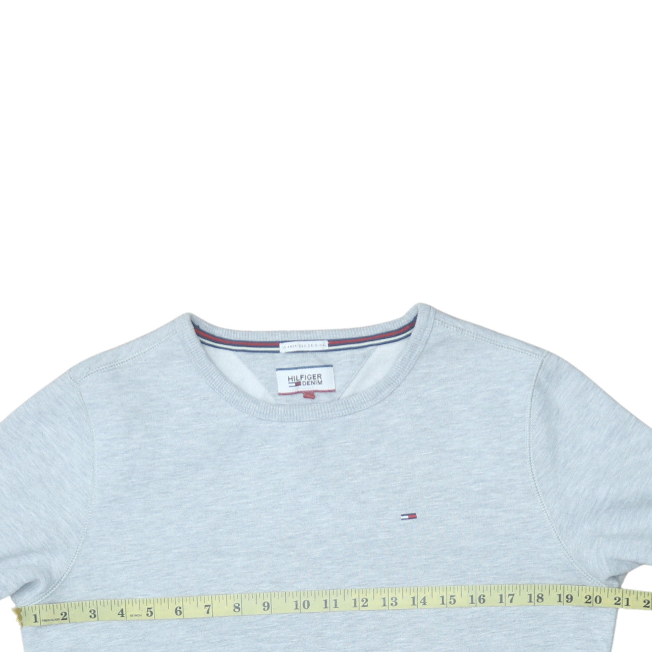 Tommy Hilfiger Men's Grey Crew Neck Cotton Pullover Sweatshirt M