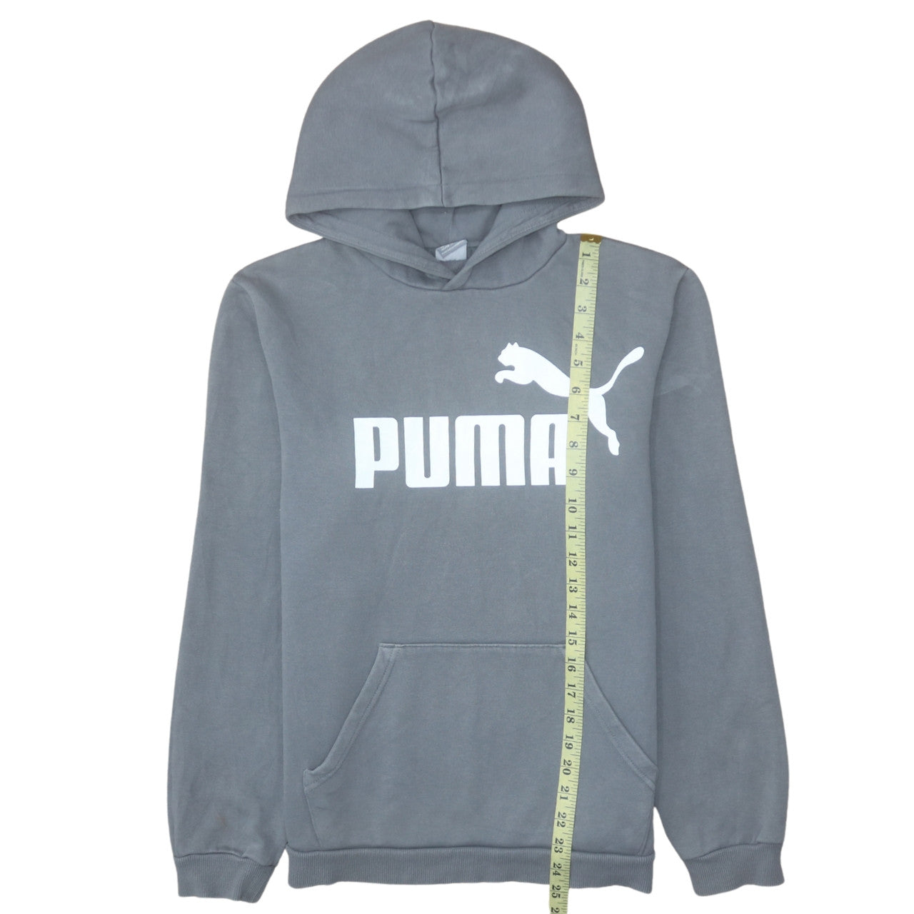 Puma Boys Grey Pullover Hoodie Sweatshirt Size 15-16 Years Regular Fit