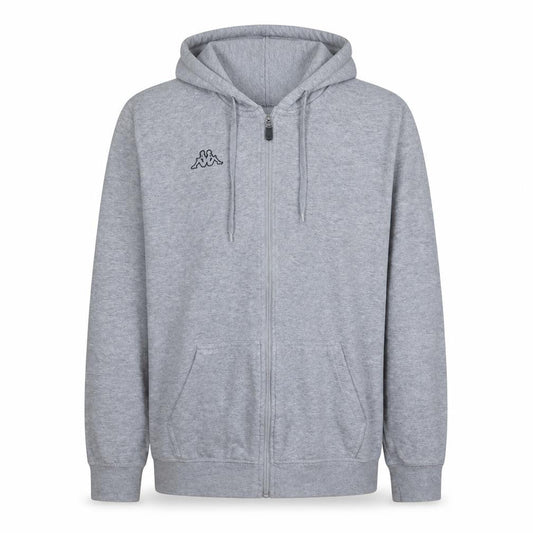Kappa Mens Grey Full Zip Hoodie Size L Sports Style