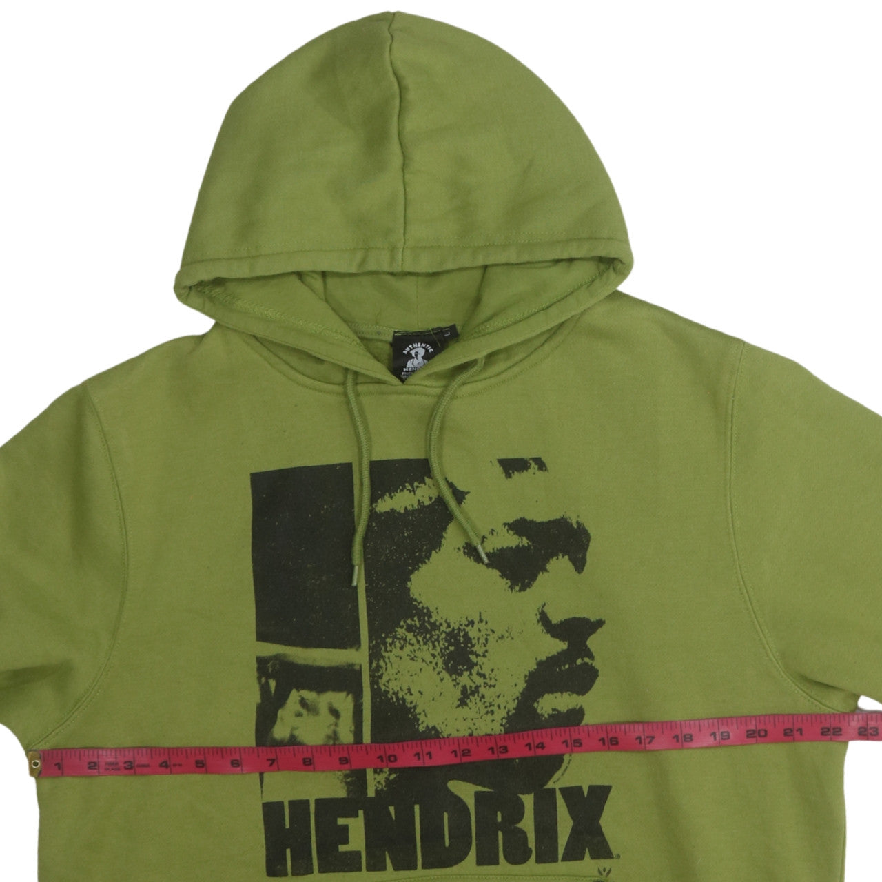 Authentic Hendrix Men's Green Pullover Hoodie L Music Graphic