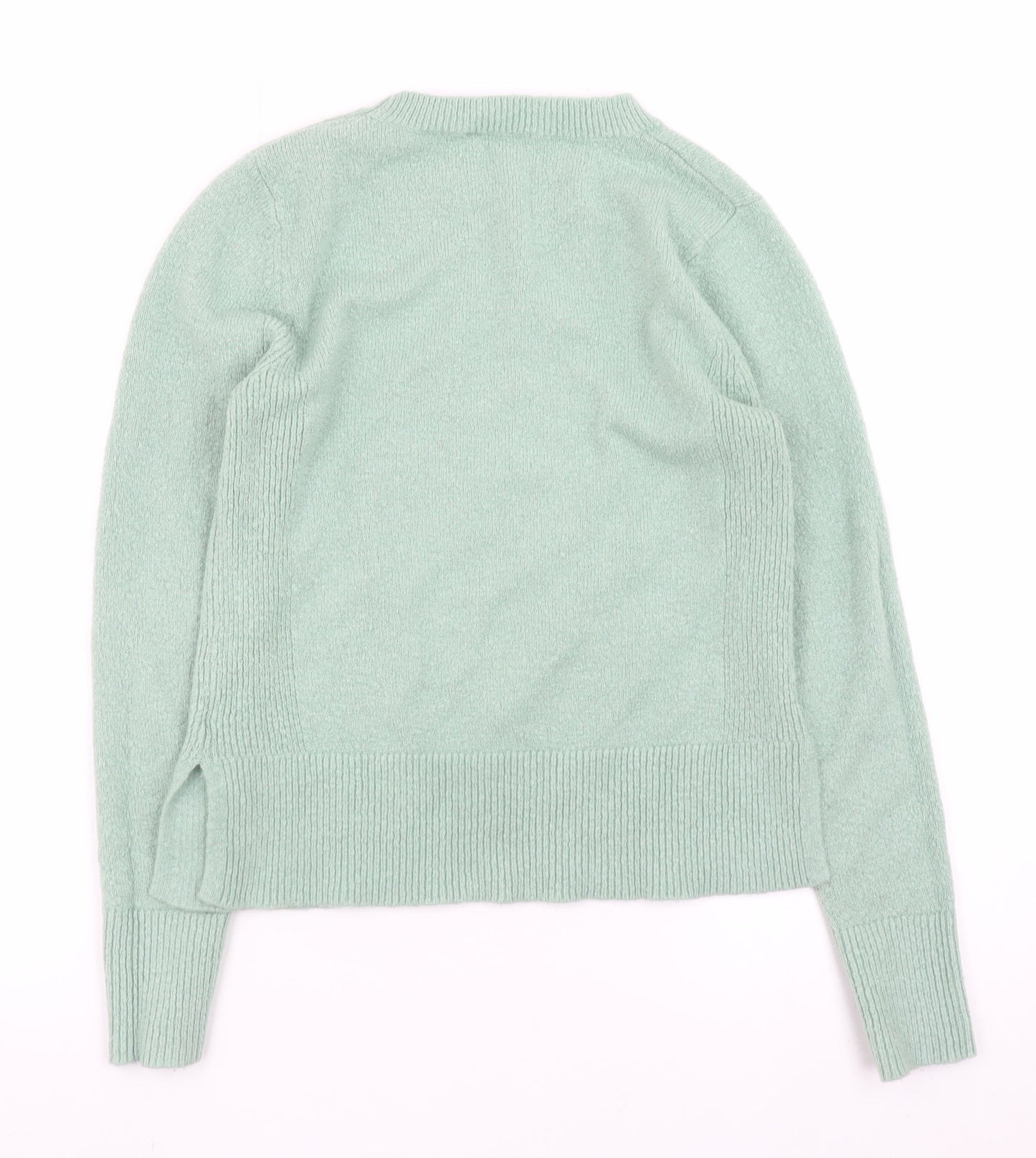 Oasis Women Mint Green Crew Neck Long Sleeve Pullover Jumper M