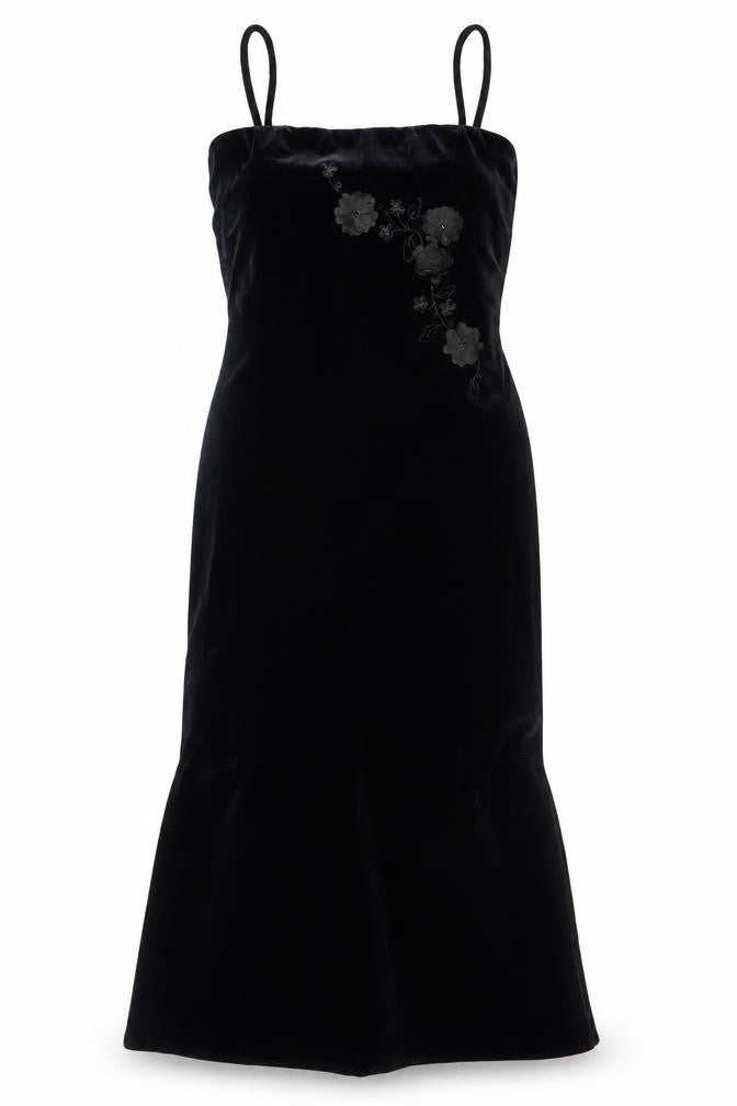Gina Bacconi Women's Black Velvet Mermaid Dress Size 12