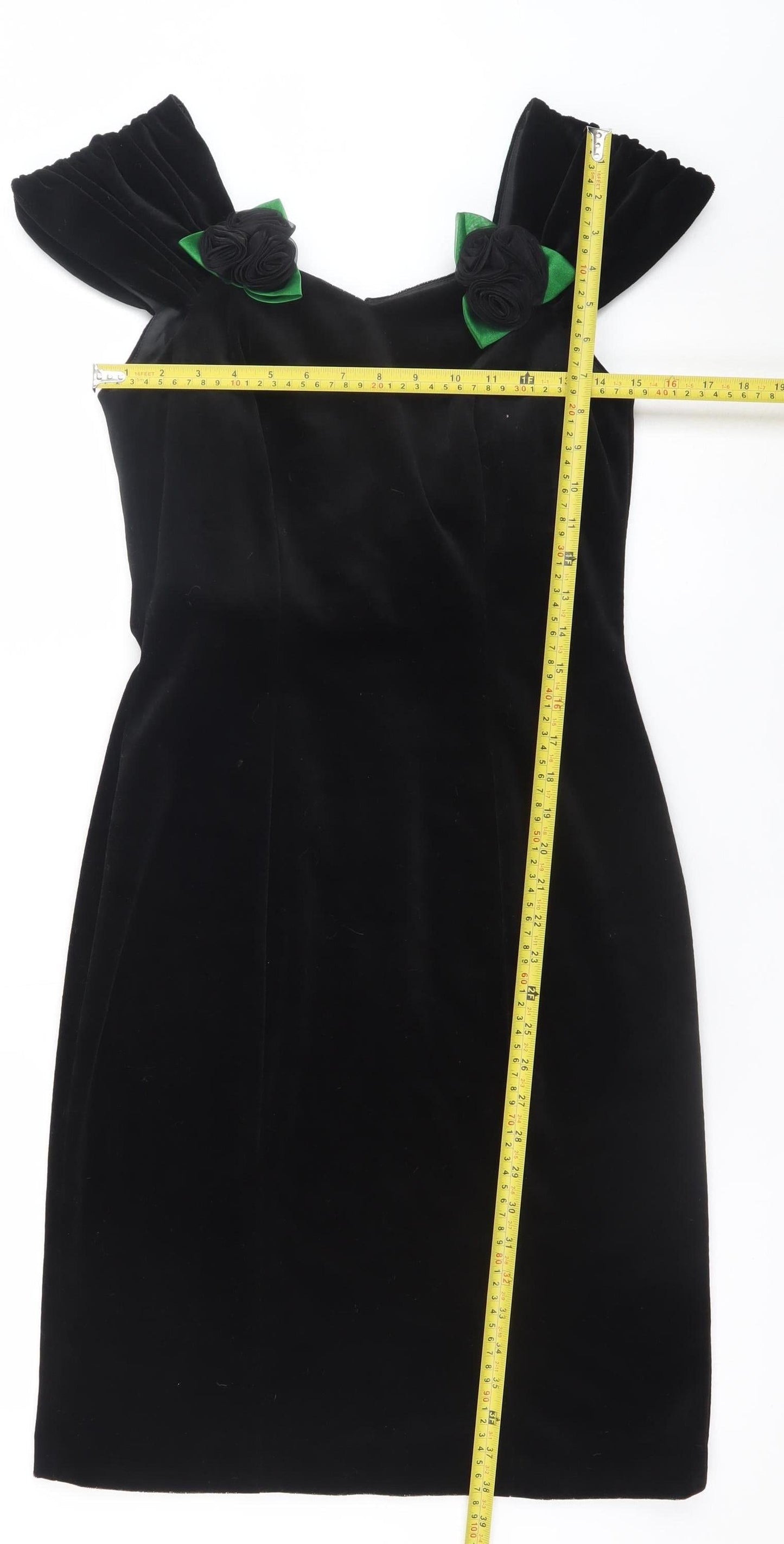 Principles Women Black Velvet Sheath Dress Size 12 Formal Evening