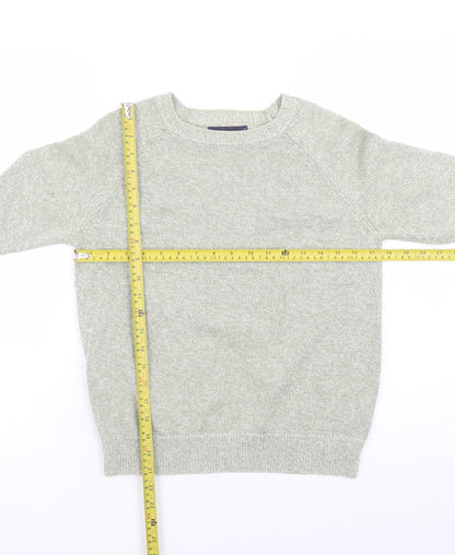 Marks & Spencer Men's Grey Cotton Pullover Jumper Size S