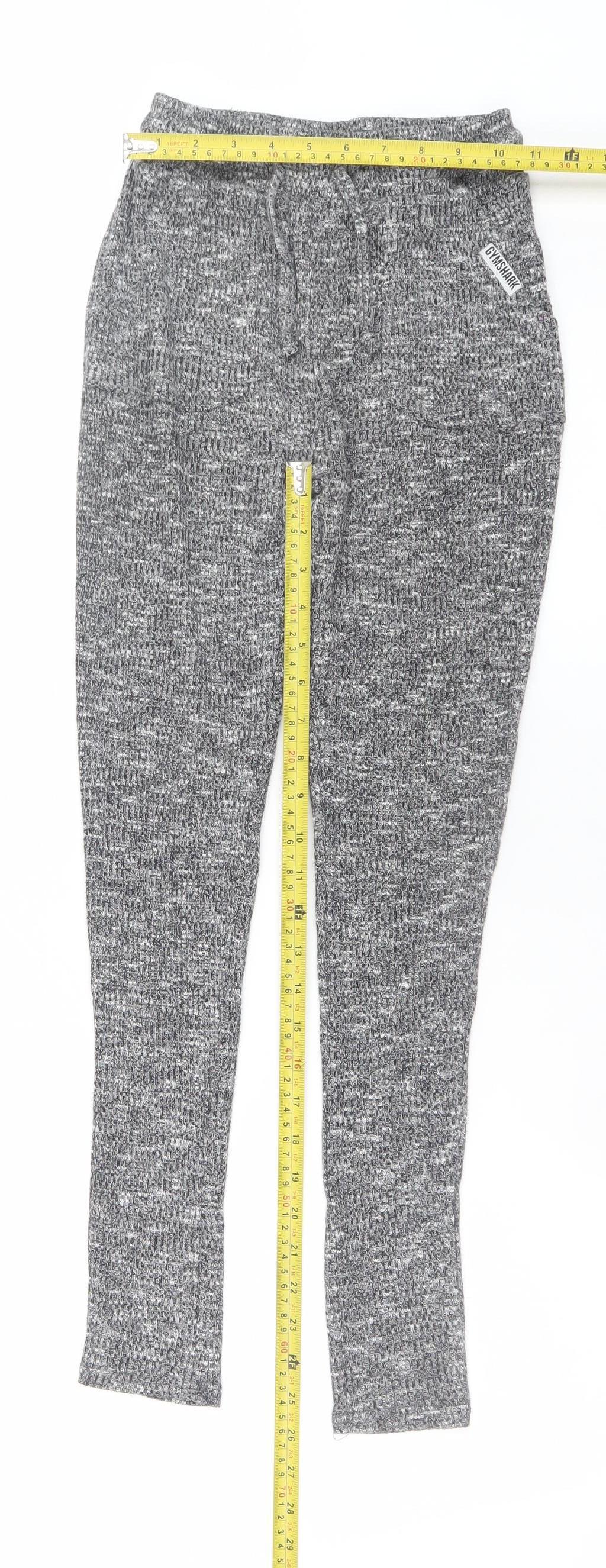 Gymshark Womens Grey XS Jogger Trousers Knit Stretch Comfort Fit