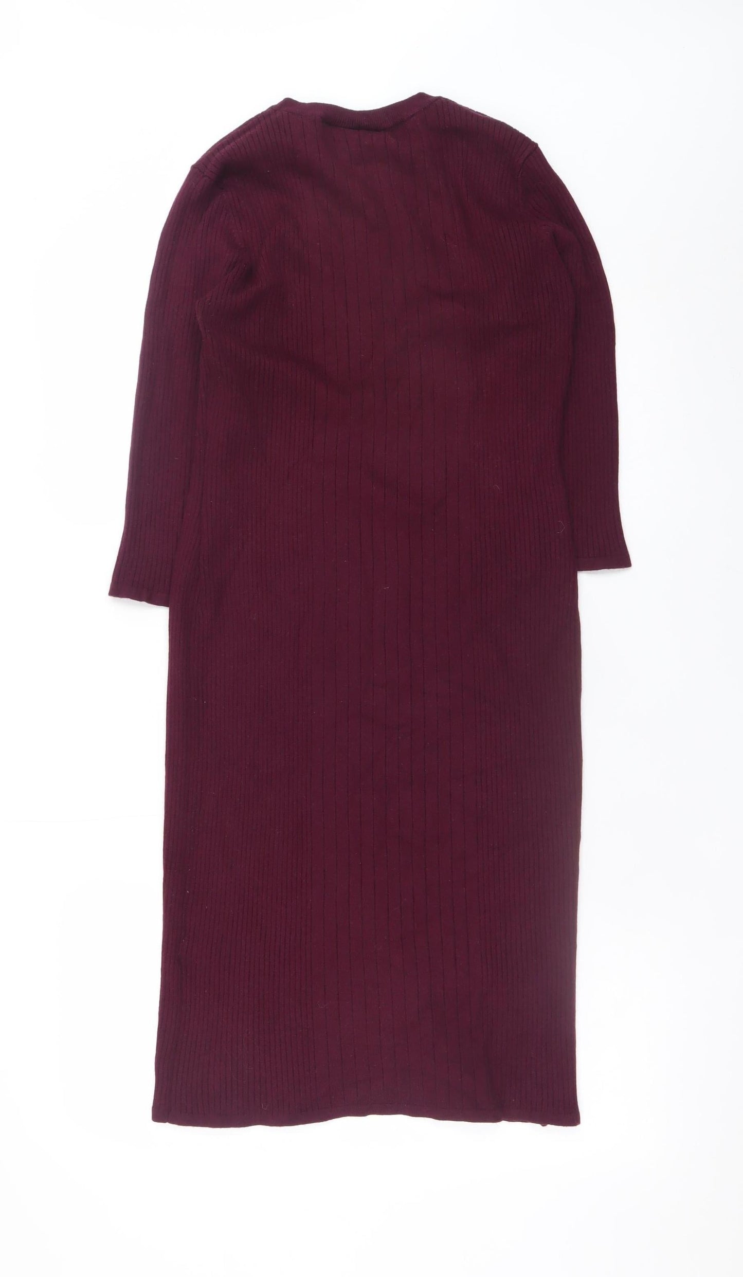 JoJo Maman Bébé Women's Red Knit Maternity Bodycon Dress M