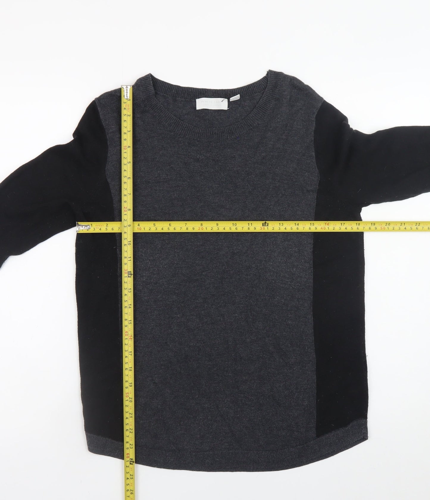 The White Company Women’s Grey Wool Blend Long Sleeve Jumper Size 10