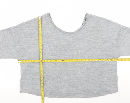 Marks & Spencer Women’s Grey V-Neck Long Sleeve Pullover Jumper Size 24