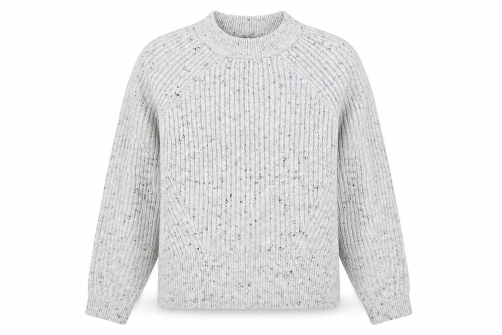 Marks & Spencer Mens Grey Ribbed Knit Pullover Jumper Medium
