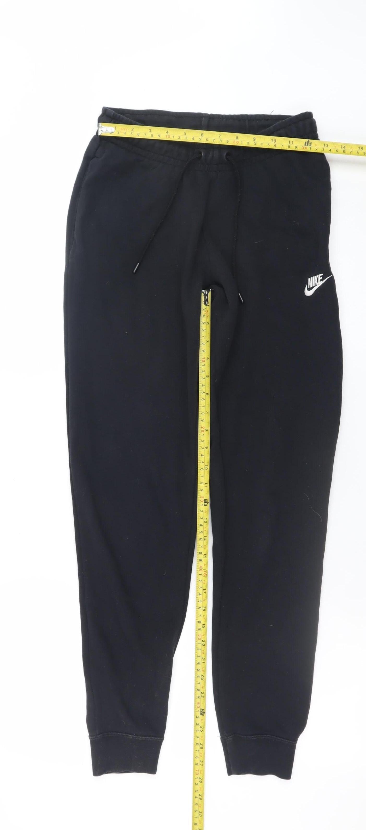 Nike Men's Black XS Jogger Trousers Cotton Fleece Sweatpants