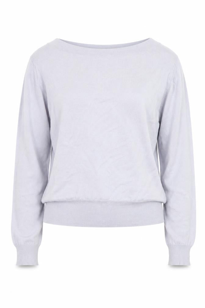 John Smedley Men’s Grey Wool Cotton Small Crew Neck Jumper