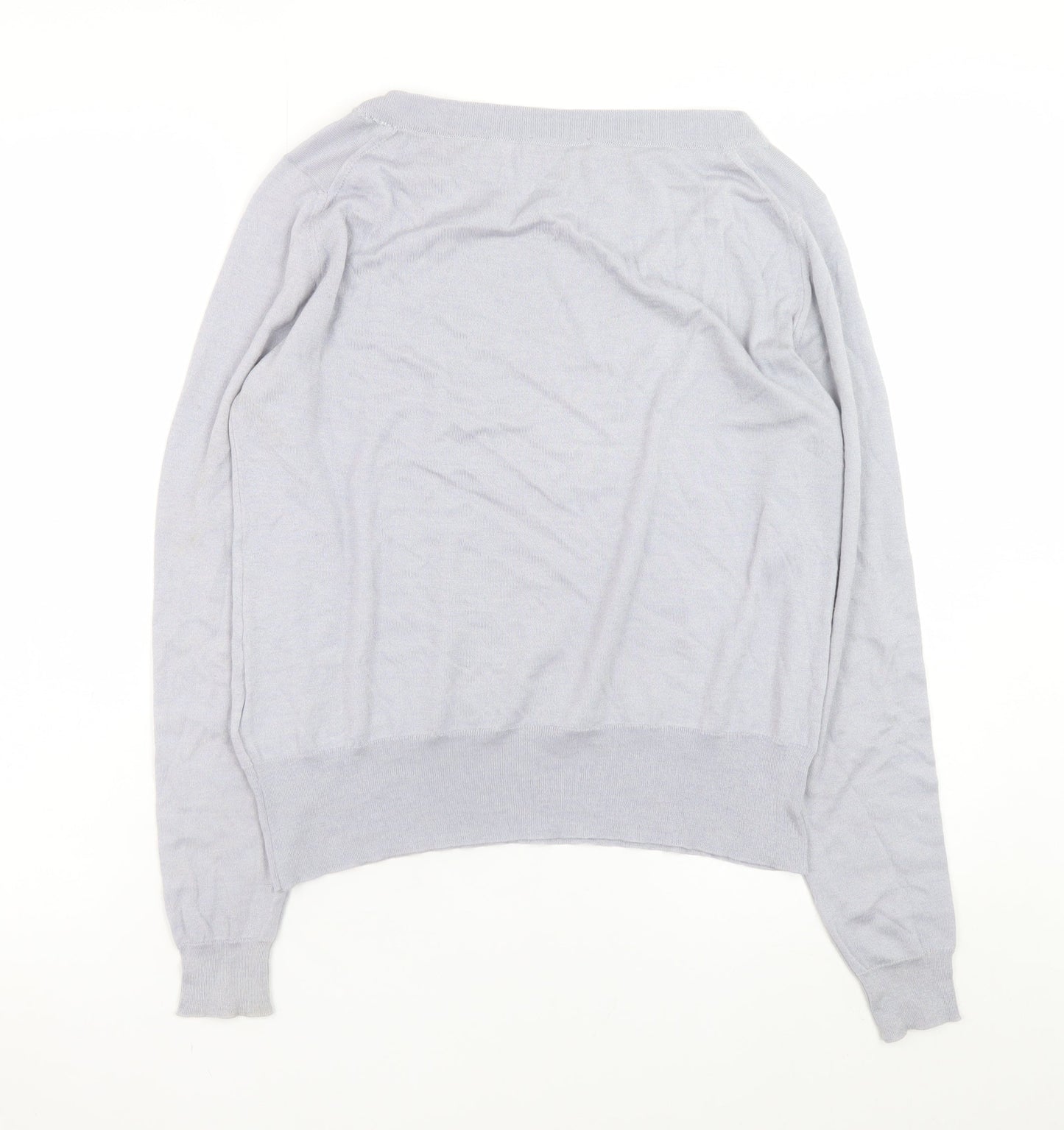John Smedley Men’s Grey Wool Cotton Small Crew Neck Jumper