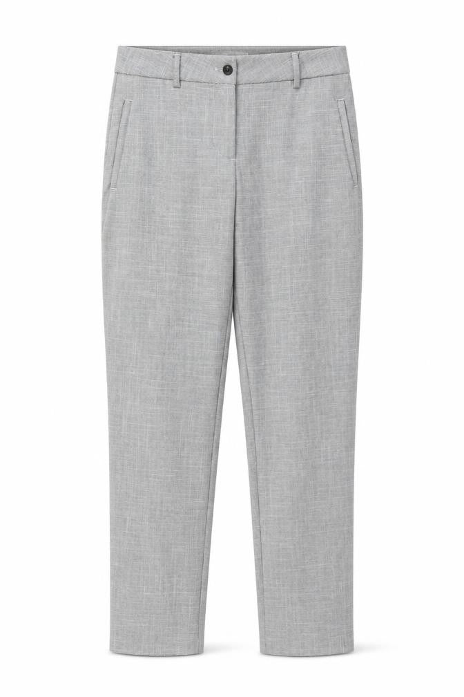 Next Women’s Grey Check Trousers Size 8 Regular Straight Leg Workwear
