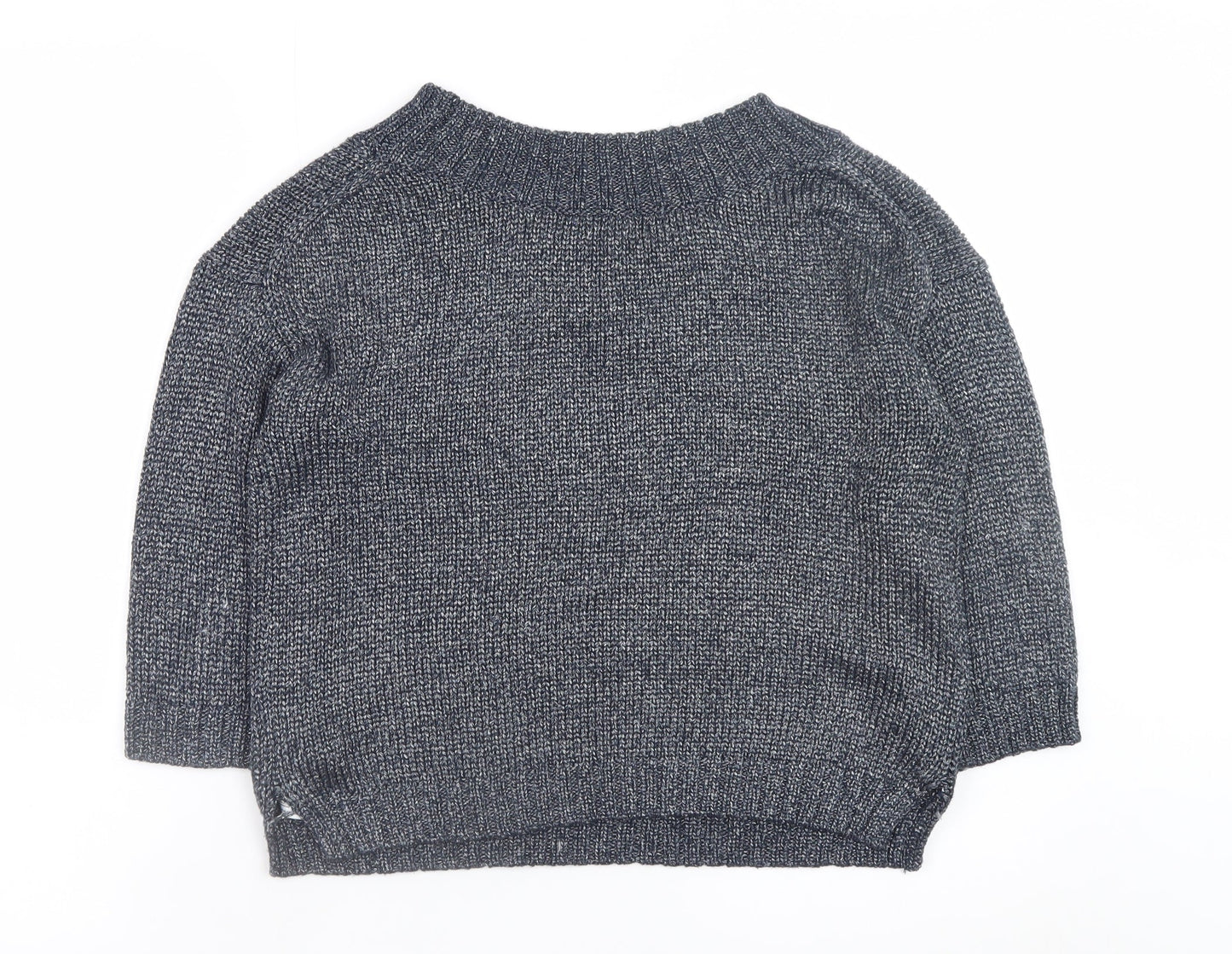 Gap Women Grey Knit Crew Neck Pullover Jumper Size M Acrylic Blend