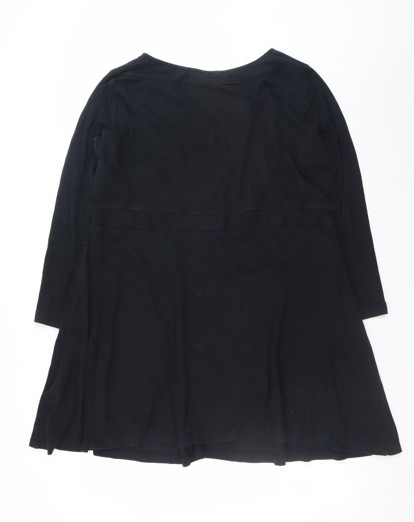 bpc Women's Black A-Line Jersey Dress Size 16 Long Sleeve