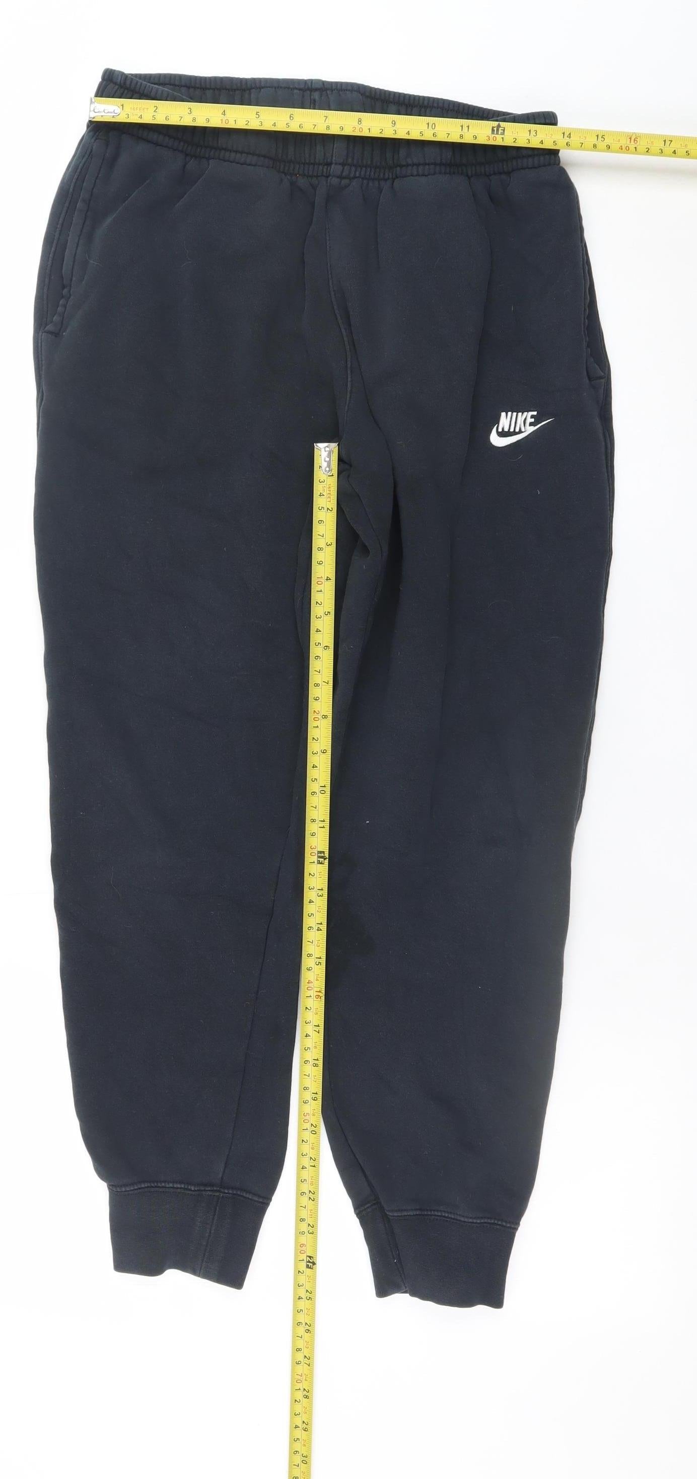 Nike Men's Black Jogger Trousers M Regular Fit Fleece