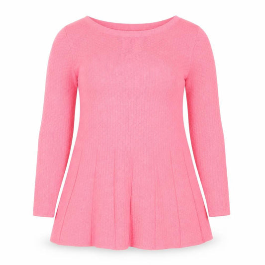 Next Women’s Pink Knit Skater Dress Size 12 Long Sleeve