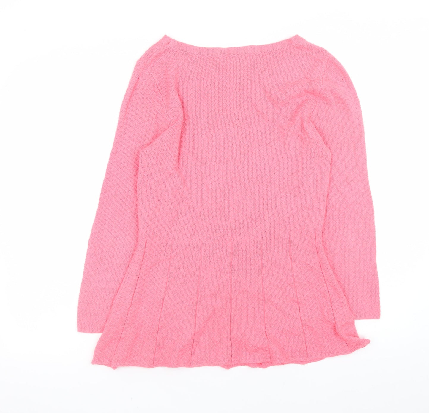 Next Women’s Pink Knit Skater Dress Size 12 Long Sleeve