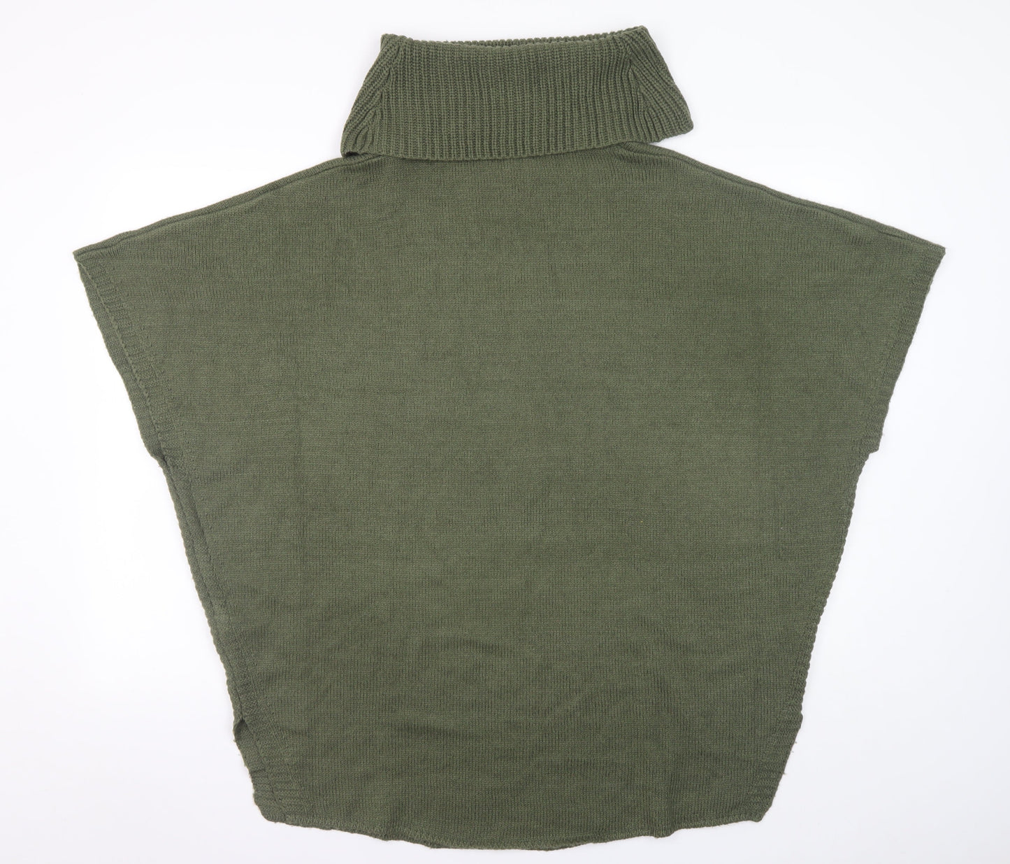 New Look Women's Green Roll Neck Sleeveless Cape Jumper Size 12
