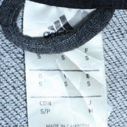 Adidas Men’s Grey Full Zip Hoodie S Regular Fit Sportswear