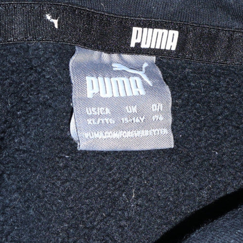 Puma Boys Black XL Hoodie Pullover Fleece Lined Casual Sweatshirt