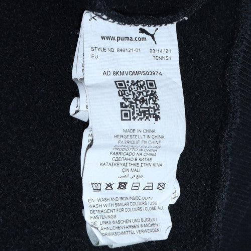 Puma Boys Black XL Hoodie Pullover Fleece Lined Casual Sweatshirt