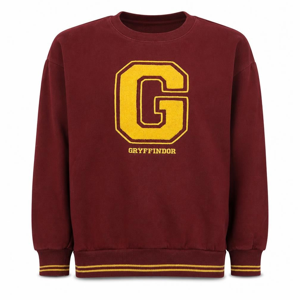 Marks & Spencer Girls Burgundy Gryffindor Sweatshirt 13-14 Years Pullover Cotton Blend