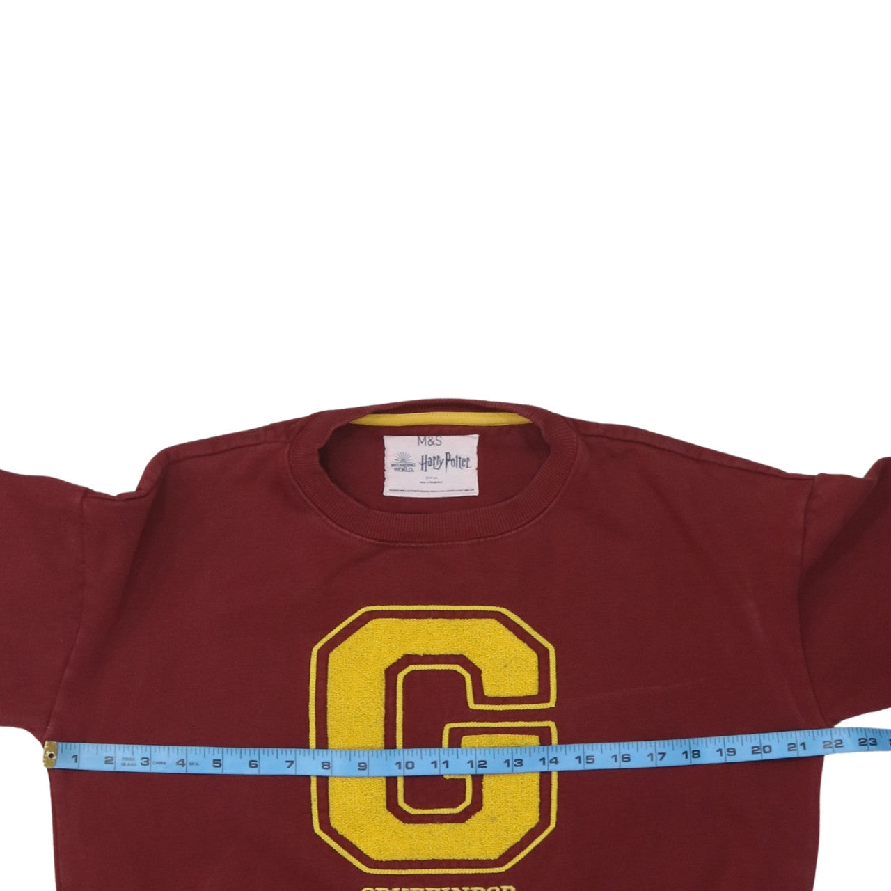 Marks and Spencer Girls Burgundy Gryffindor Sweatshirt 13-14 Years Pullover Cotton Blend